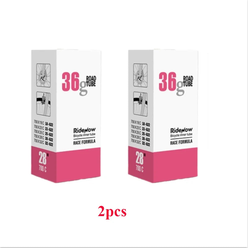 RideNow Bike Inner Tube 700C18 23 25 28 30 32 Road Glowing valve Bicycle TPU Tire 65mm Ultralight 36g French Valve Accessories
