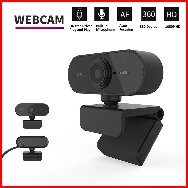 Camera 1080P HD Computer HD USB Camera Built In Microphone USB Network Camera Web Camera For Work With Microphone Tripod