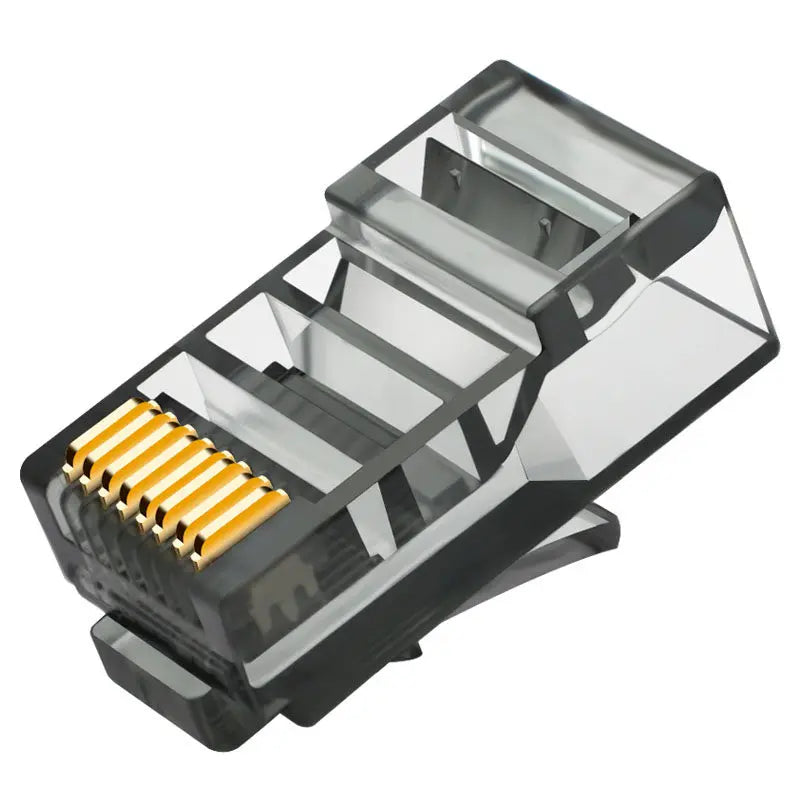 50/100PCS RJ45 Ethernet Cables Module Plug Network Connector RJ-45 Crystal Heads Cat5 Color Cat5e Gold Plated Cable