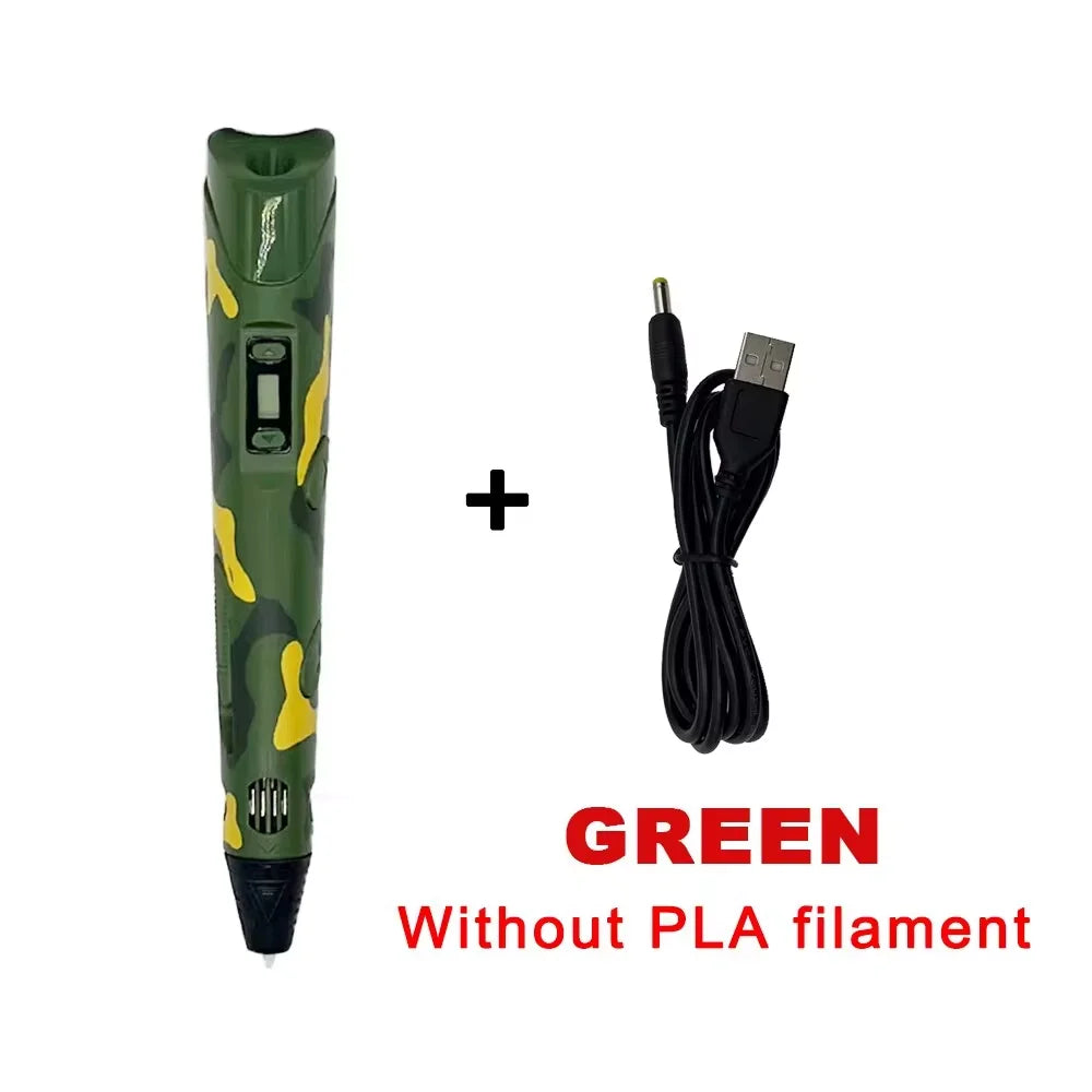 New Generation LED Display Electronic 3D Printing Pen Three-Dimensional Graffiti Painting Tool DIY Smart Toy Birthday Gift