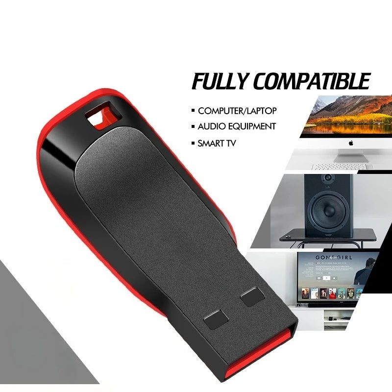 Creative Gift USB Flash Drive 128GB 64GB Plastic Memory Stick 32GB 16G Black Pen Drive 8G 4G Light USB Stick For TV Audio Laptop