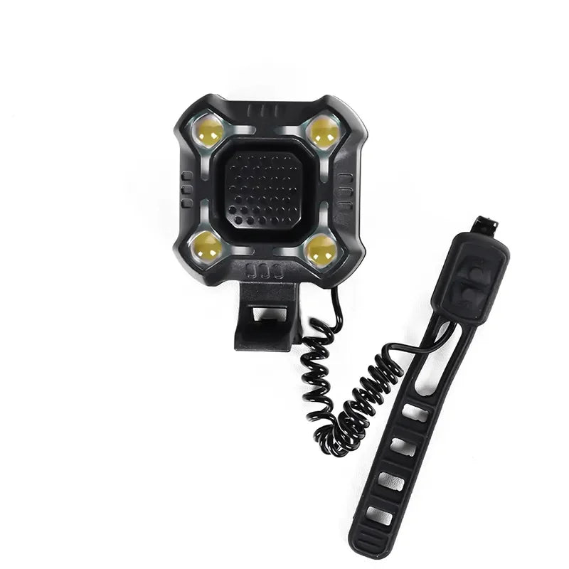 Rechargeable Bike Electronic Bell Loud Horn Warning Safety Electric Ring Bicycle Handlebar Light with Bell Cycling Accessories