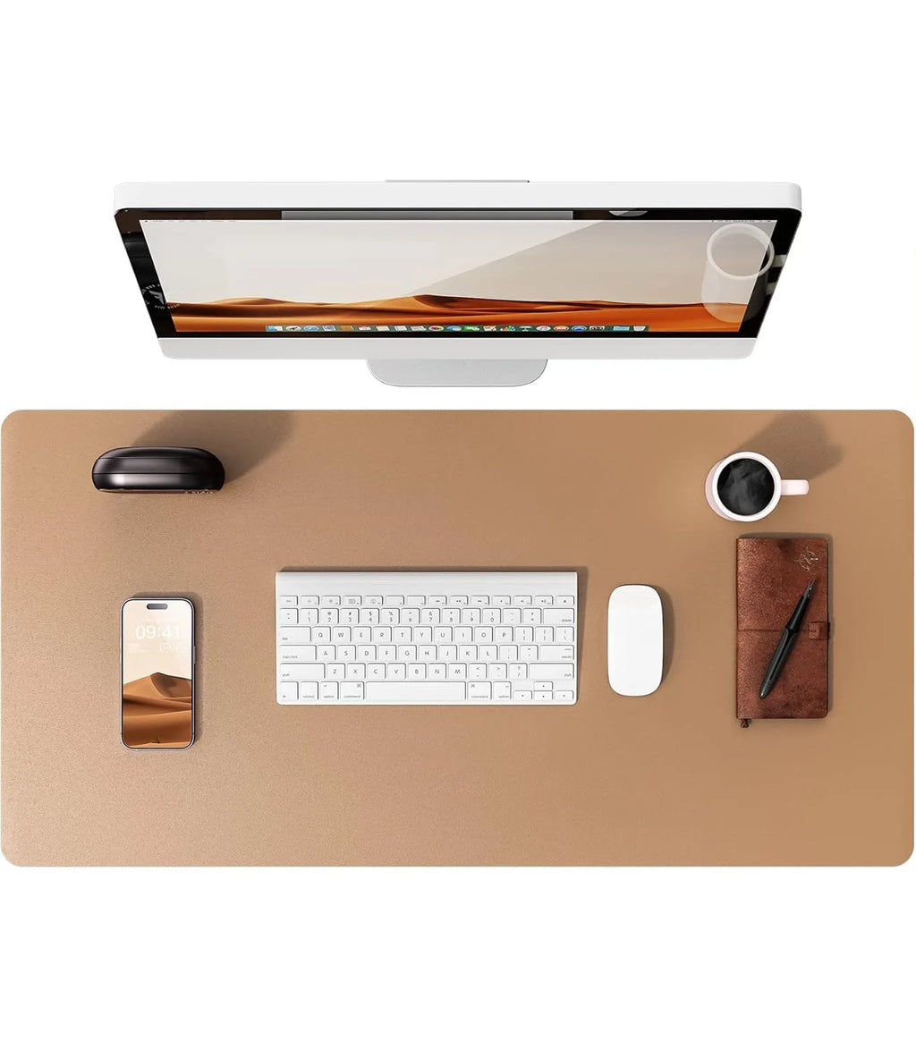 Large Mouse Pad,Office Desk Mat, Leather Desk Pad Protector, Non-Slip PU Leather Desk Blotter, Laptop Desk Pad