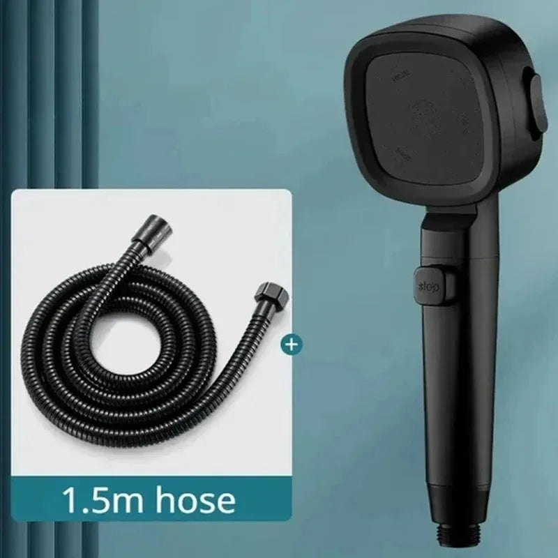 Adjustable One-Key Stop Water Shower Heads High Pressure Water Saving 3 Modes Shower Heads High Quality Bathroom Showers