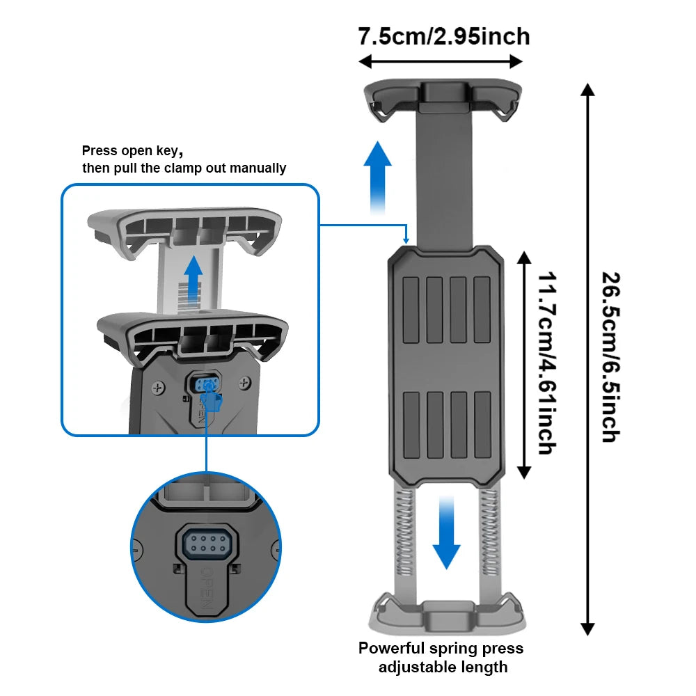 Car Tablet Stand Mount for Samsung Galaxy Z Fold 4 3 2 IPhone IPad Rro Mini Air GPS Holder Car Phone Holder Dashboard Windshield