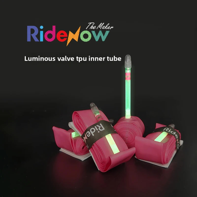 RideNow Bike Inner Tube 700C18 23 25 28 30 32 Road Glowing valve Bicycle TPU Tire 65mm Ultralight 36g French Valve Accessories