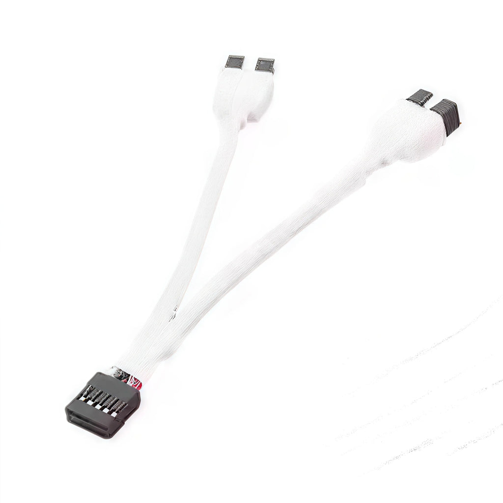 12cm 9-Pin USB 2.0 Y Splitter Cable - Female to Dual Male Motherboard Extension for PC Front Panel Audio & HD