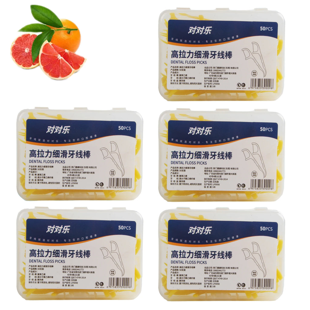 1/2/5/10 Box Portable Disposable Dental Floss Plastic Toothpick High-tension Dental Floss Stick Dental Floss Box ﻿Oral Care