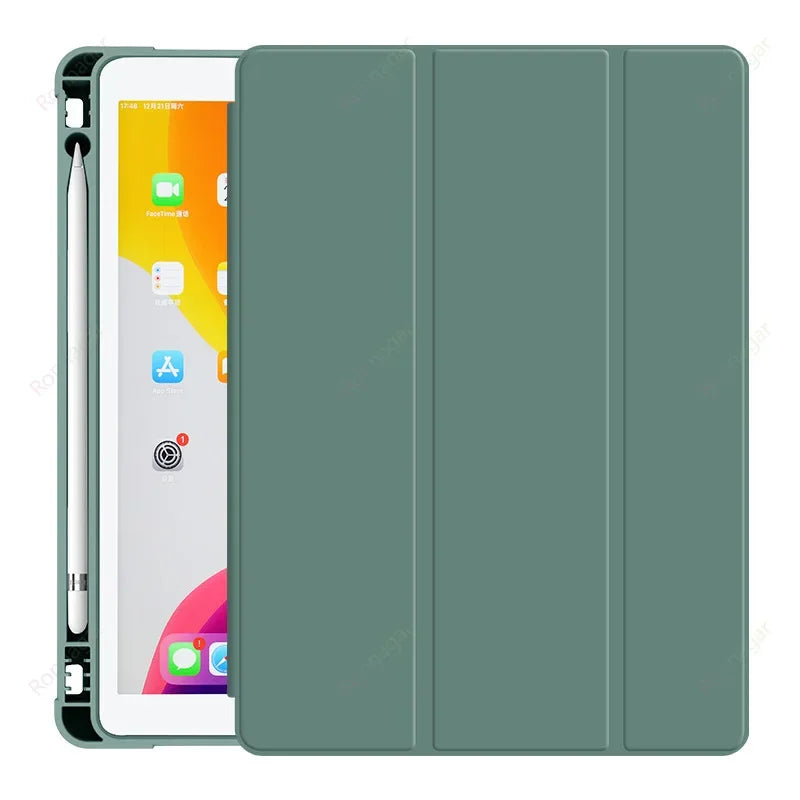 Pencil Slot Funda Case iPad 10th Generation iPad Air11 2025 2024 M3 M2 iPad Pro11 M4 iPad Air4 5 10.9 A16 7 8 9th 10.2 10.5 9.7