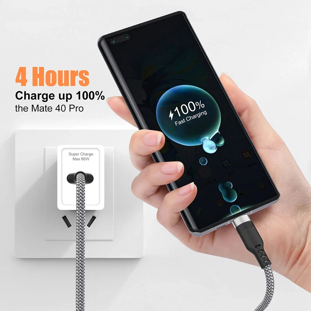 120W USB TYPE C Cable 5A Super Fast Charge Cable for Huawei 1-5m USB C Extension Cable for iPhone Samsung Xiaomi oppo huawei