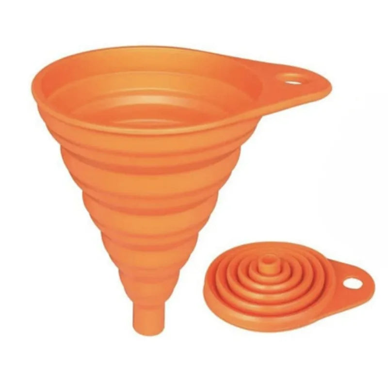 Car Engine Funnel Universal Silicone Liquid Funnel Washer Fluid Change Foldable Portable Auto Engine Oil Petrol Change Funnels