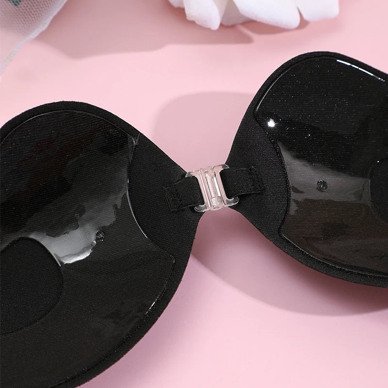 FINETOO Women Invisible Underwear nubra Breast Patch Three-Color Hypoallergenic Mango Cup bra Silicone Non-Falling Off Thin