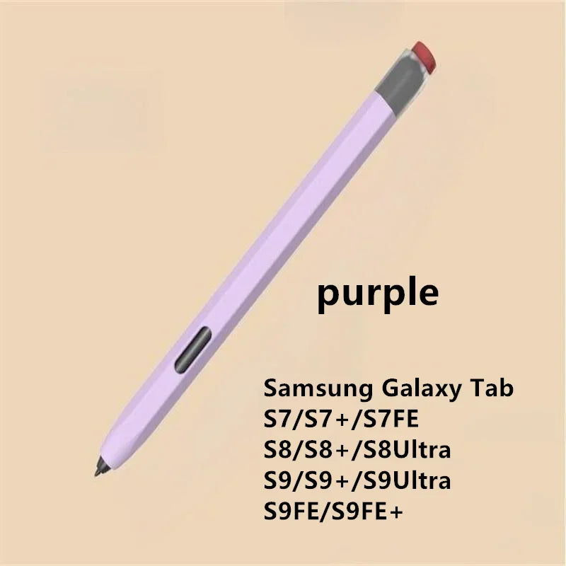 Silicone Pencil Case Tablet Touch Stylus Pen Cover Solid Colour for Samsung Galaxy Tab S6 Lite S7 FE S8 Ultra S9 Plus