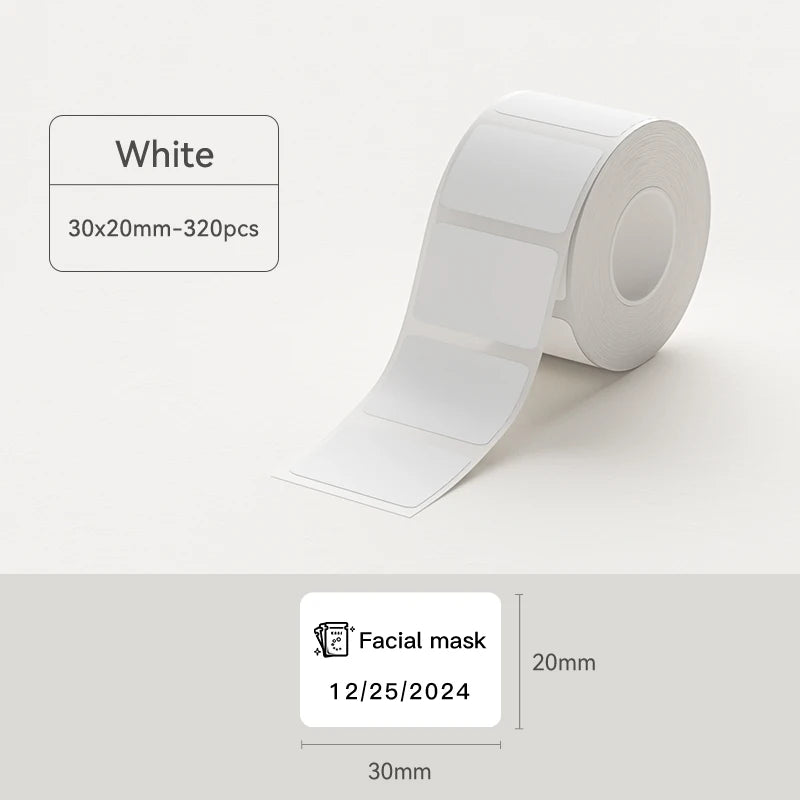 NIIMBOT B21/B1/B3S Full white series Thermal Label Sticker Paper Printable 20-50mm