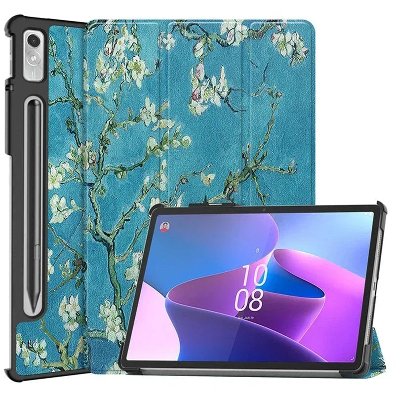 for Lenovo Xiaoxin Pad Pro 12.7 inch 2023 TB-370FU Tri-Folding Stand Smart Tablet Case For Lenovo Tab P12 Case 12 7 Cover funda