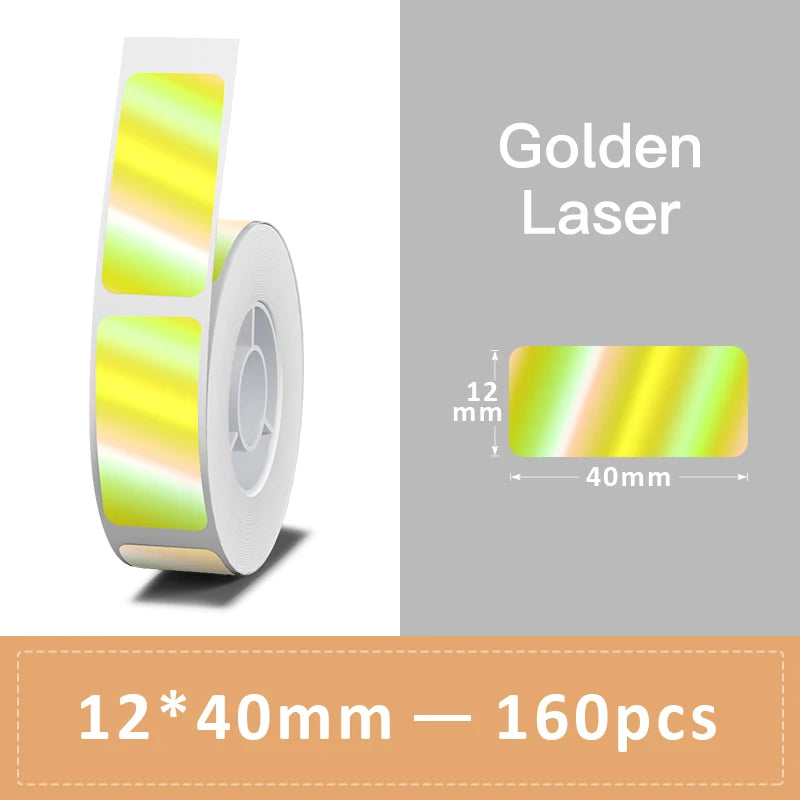 1Roll P12 P15 Thermal Label Sticker 12mm*40mm tape Compatible Phomemo D30 Q30 Marklife P11 P50 L12 DELI Q2 Labeller