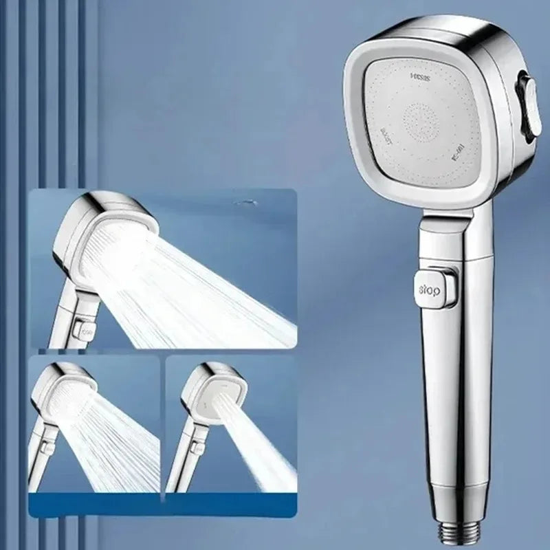 Adjustable One-Key Stop Water Shower Heads High Pressure Water Saving 3 Modes Shower Heads High Quality Bathroom Showers