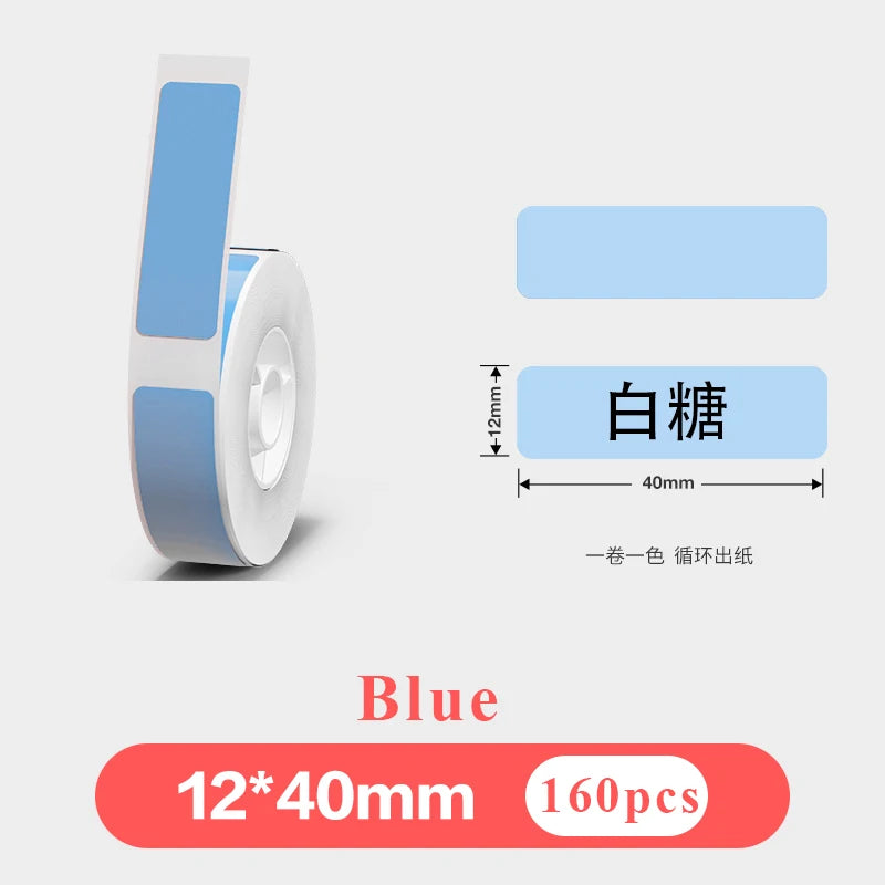 1Roll P12 P15 Thermal Label Sticker 12mm*40mm tape Compatible Phomemo D30 Q30 Marklife P11 P50 L12 DELI Q2 Labeller