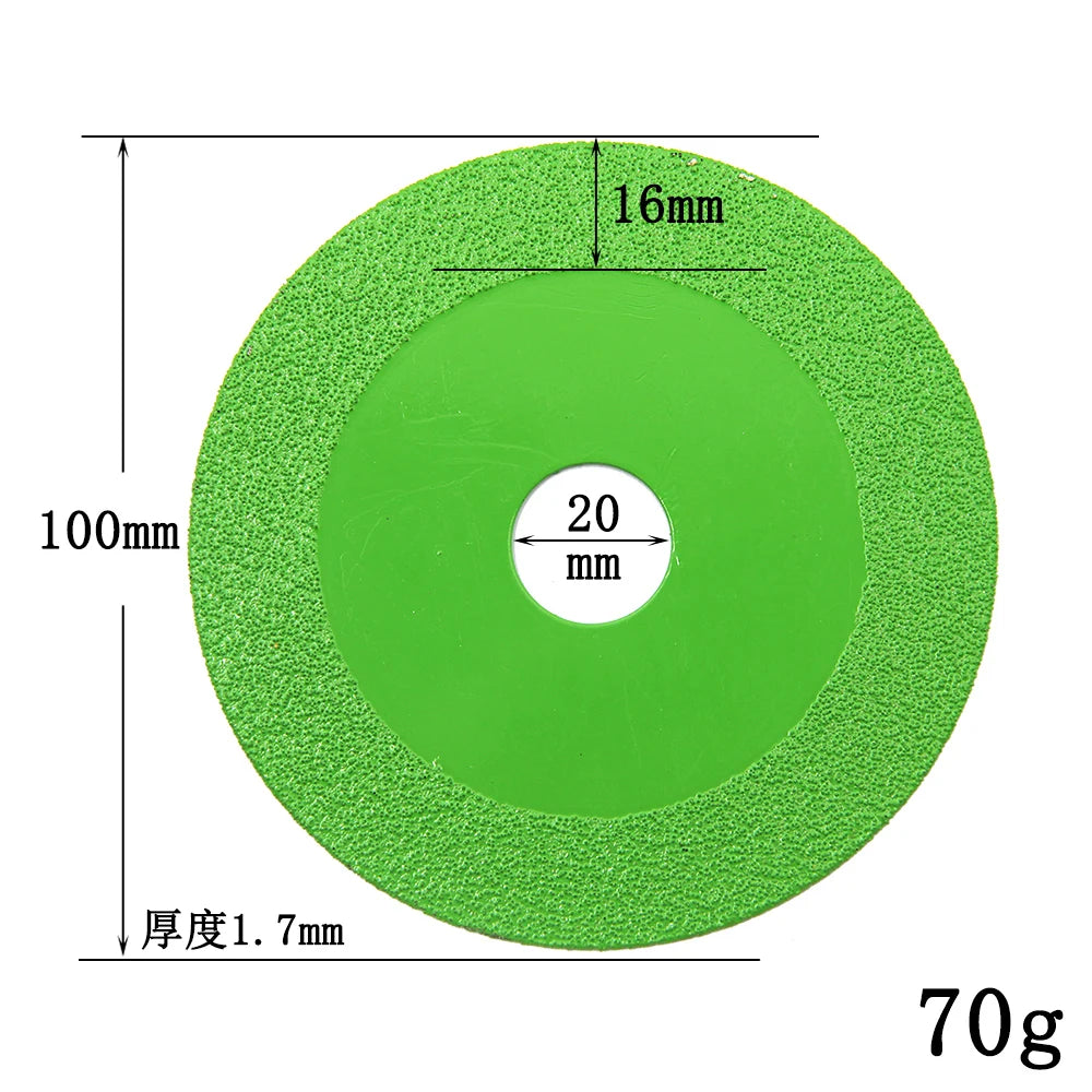 Diamond ultra-thin green brazing blade cutting blade ceramic jade glass tile wine bottle grinding cutting saw blade