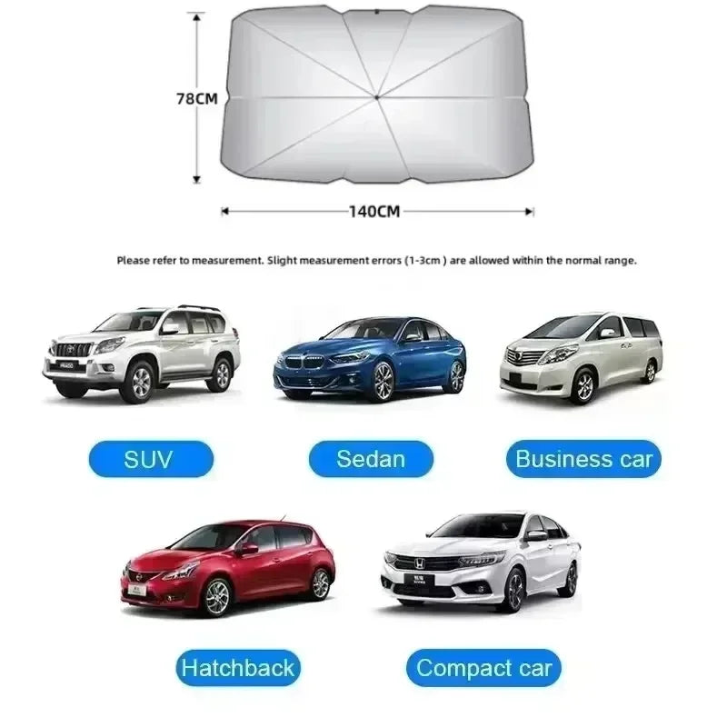 Car parasol Car parasol Retractable parasol Insulated front windshield parasol UV insulated parasol