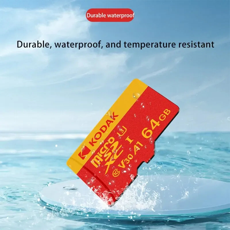 KODAK Micro SD Card Class10 U3 Memory Card MicroSD 64GB 128GB 256GB SD/TF Flash Card on For Smartphone Tablet Camera