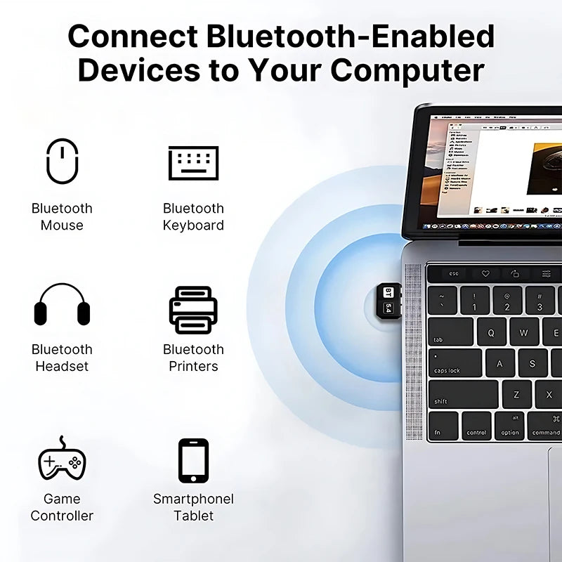 New Upgrades Mini USB Bluetooth5.4 Adapter Dongle Adapter Wireless Receiver/Transmitter For PC/Laptop Driver Free For Win10/11