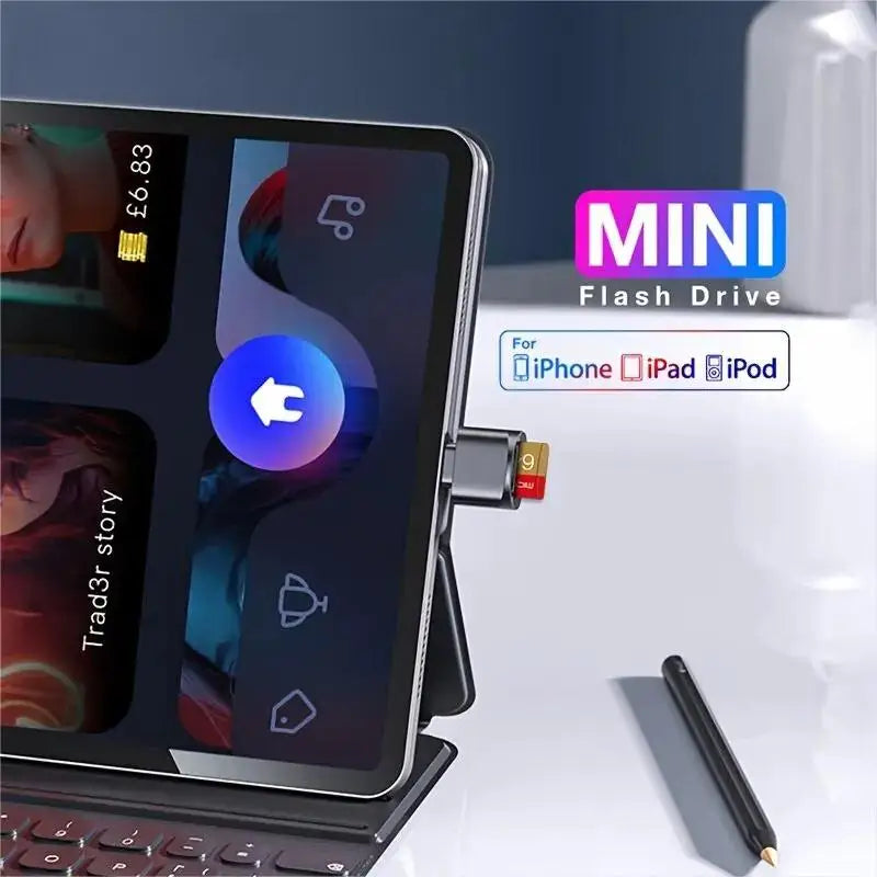 Lightning MINI SD TF Card Apple CardReader Suitable For iPhone iPadConnectionExternal ExpansionMemoryCard OTG StorageCardAdapter