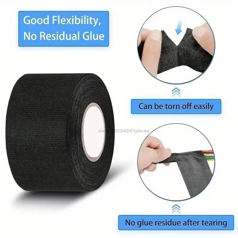Sound Absorbing Tape Black Adhesive Electrical Soundproof Tape Electric Insulation Tape Automotive Fabric Cloth Tapes