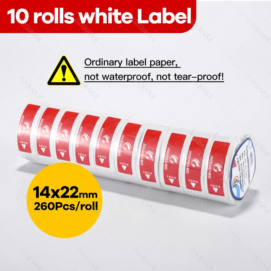 NiiMBOT D101 D11 D110 Label Thermal Sticker White Adhesive Paper Waterproof 3/5/10 Rolls Papers Cheapest official for Printer