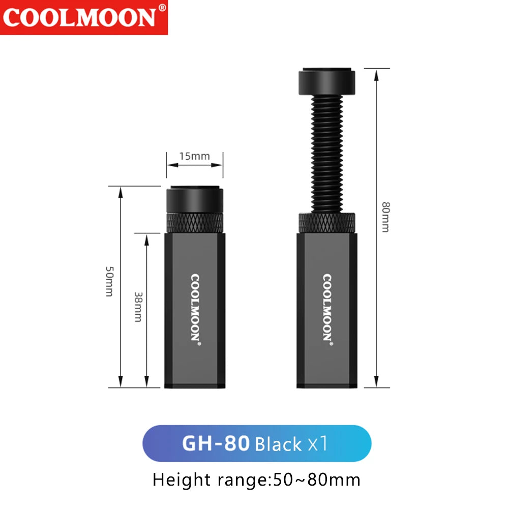 COOLMOON 50-120mm Graphics Card Holder Video card holder Vertical bracket Aluminum Alloy Card GPU Holder Support Desktop PC Case