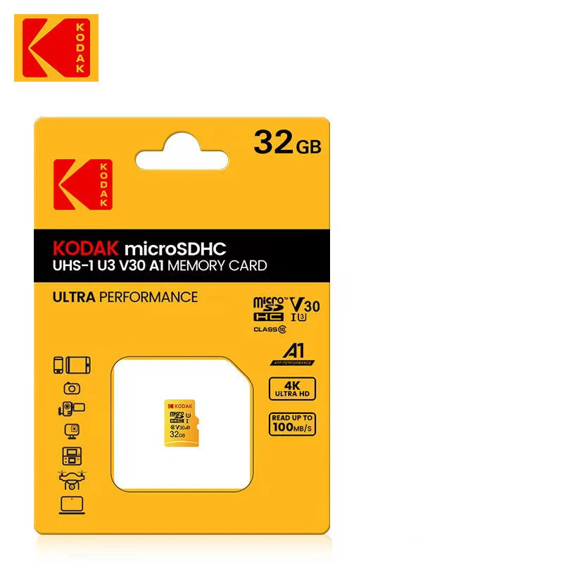 Kodak  Micro SD32GB-256GB Memory Card - High Speed Class 10 U3 UHS-I for Smartphones, Digital Cameras, Tablets and Drones