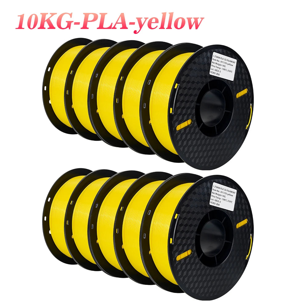 10KG PLA Filament PETG 3d Filament 1.75mm For 3D Printer Filament 10rolls/set Mixed colors and materials FDM Printing Fast Ship