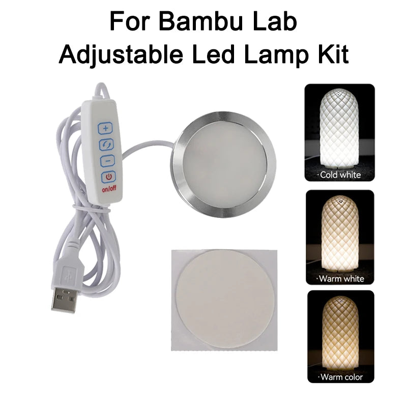 For Bambu Lab Led Lamp Kit 001 Maker Supply Bambulab Light Kit Led Light Parts Diy Model Without 3d Printing Parts
