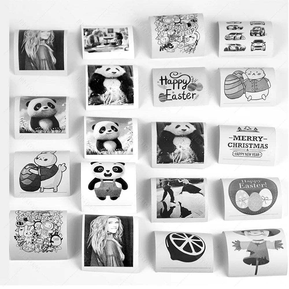 12 Rolls Kids Instant Camera Refill Print Paper 5Rolls Coreless Thermal Print For 57mm Portable Mobile Receipt Photo Printer