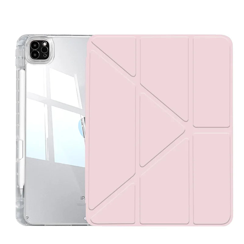 For 2025 iPad A16 Case iPad 11th Generation 11th Air7 6 9th Cover Gen iPad Pro11 4 5 10.9in 12.9 M2 M3 M4 Pencil Holder Case