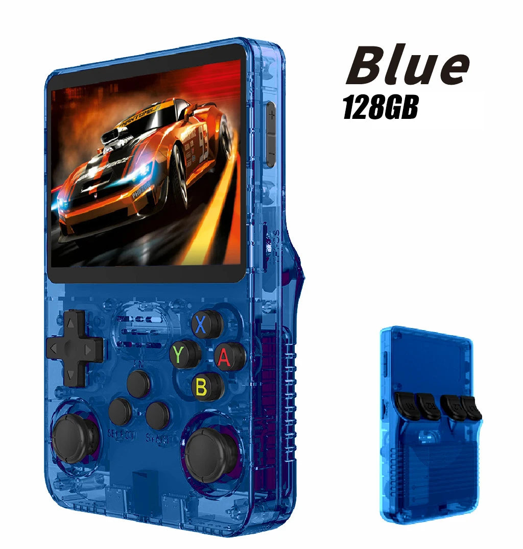 R36S Retro Handheld Video Game Console Linux System 3.5 Inch IPS Screen Portable Player 64GB GamesMultiple colors are available