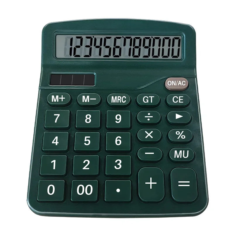 12 Digits Electronic Calculator Solar Calculator Dual Power Supply Calculator for Home Office School Financial Accounting Tools