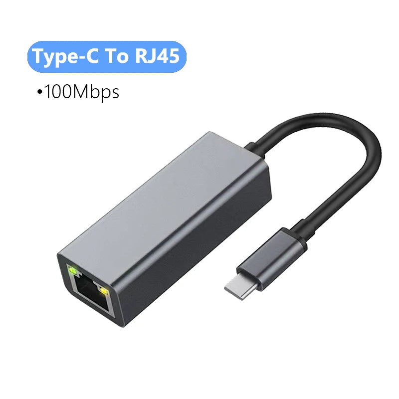 2500Mbps USB 3.0 Type-C To RJ45 Network Card 2.5G Adapter Gigabit Ethernet Converter Lan Hub For PC Laptop For Windows 8.1/10/11