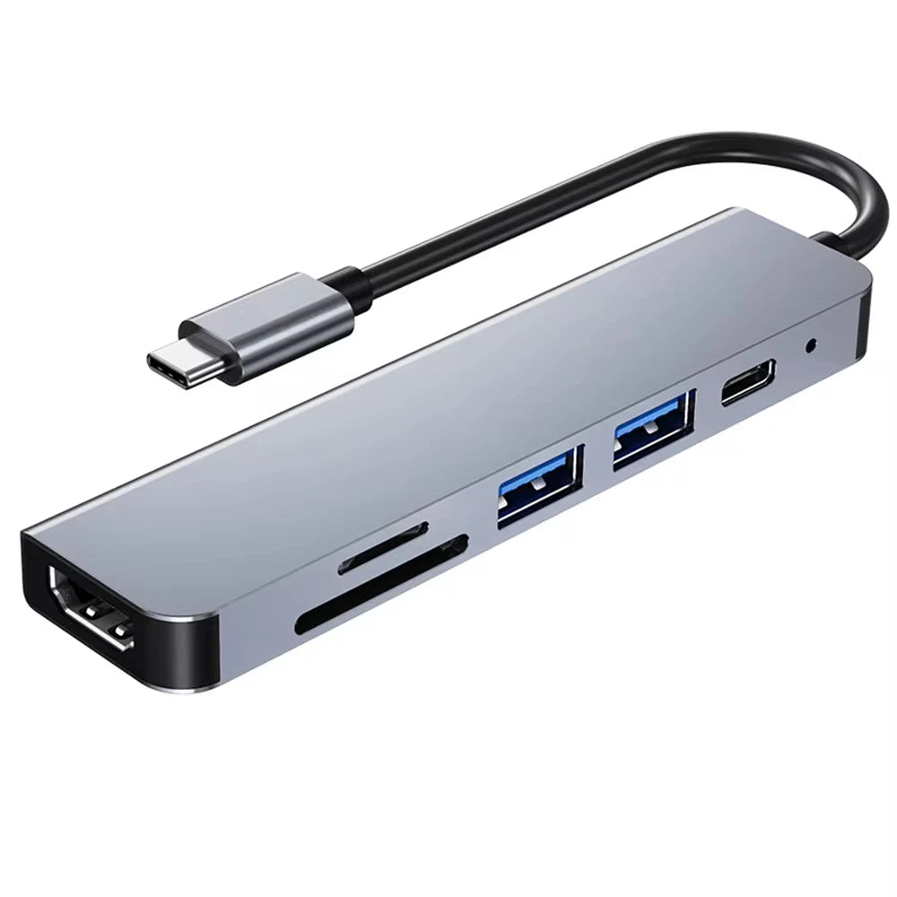 6 in 1 USB HUB C type-c HUB USB C to USB 3.0 HDTV-Compatible Dock for MacBook Pro For Nintendo Switch USB-C Type C 3.0 Splitter