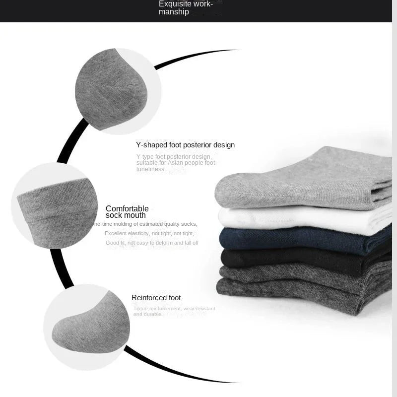 50/30/20/10/5Pcs/ Men's Socks Spring Summer Thin Breathable Soft Polyester Cotton Socks Black Casual Business Ankle Boat Socks S