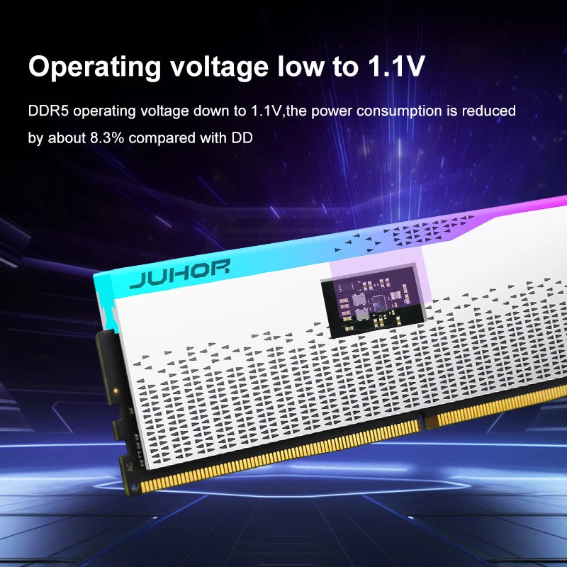JUHOR Desktop Memory RGB DDR5 16GBX2 6000MHz 5600MHz  Dimm High speed Memoria Ram