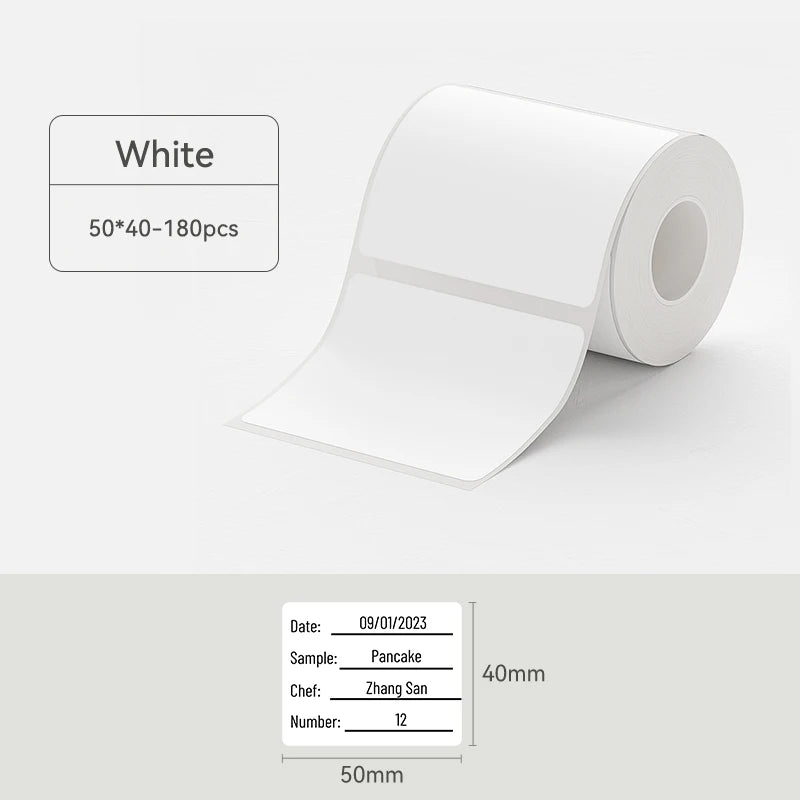 NIIMBOT B21/B1/B3S Full white series Thermal Label Sticker Paper Printable 20-50mm