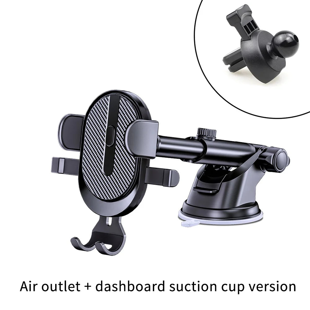Car Phone Holder Sucker for Dashboard Vent Mobile Car Holder Gravity Clamp For iPhone 15 14 13 Pro Max X Xiaomi Huawei Samsung