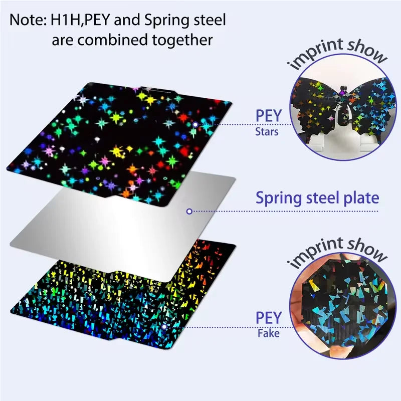 Bambu Lab Build Plate X1carbon PEI Plate smooth bamboo plate lab 257x257mm build plate A1 X1 For bambu lab P1S P1P smooth pei