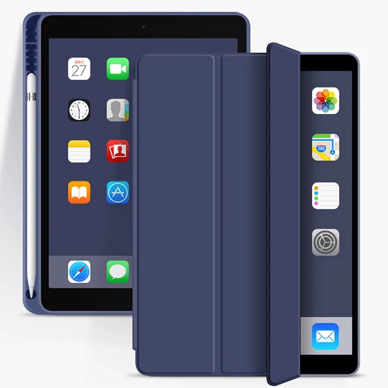 Pencil Slot Funda Case iPad 10th Generation iPad Air11 2025 2024 M3 M2 iPad Pro11 M4 iPad Air4 5 10.9 A16 7 8 9th 10.2 10.5 9.7