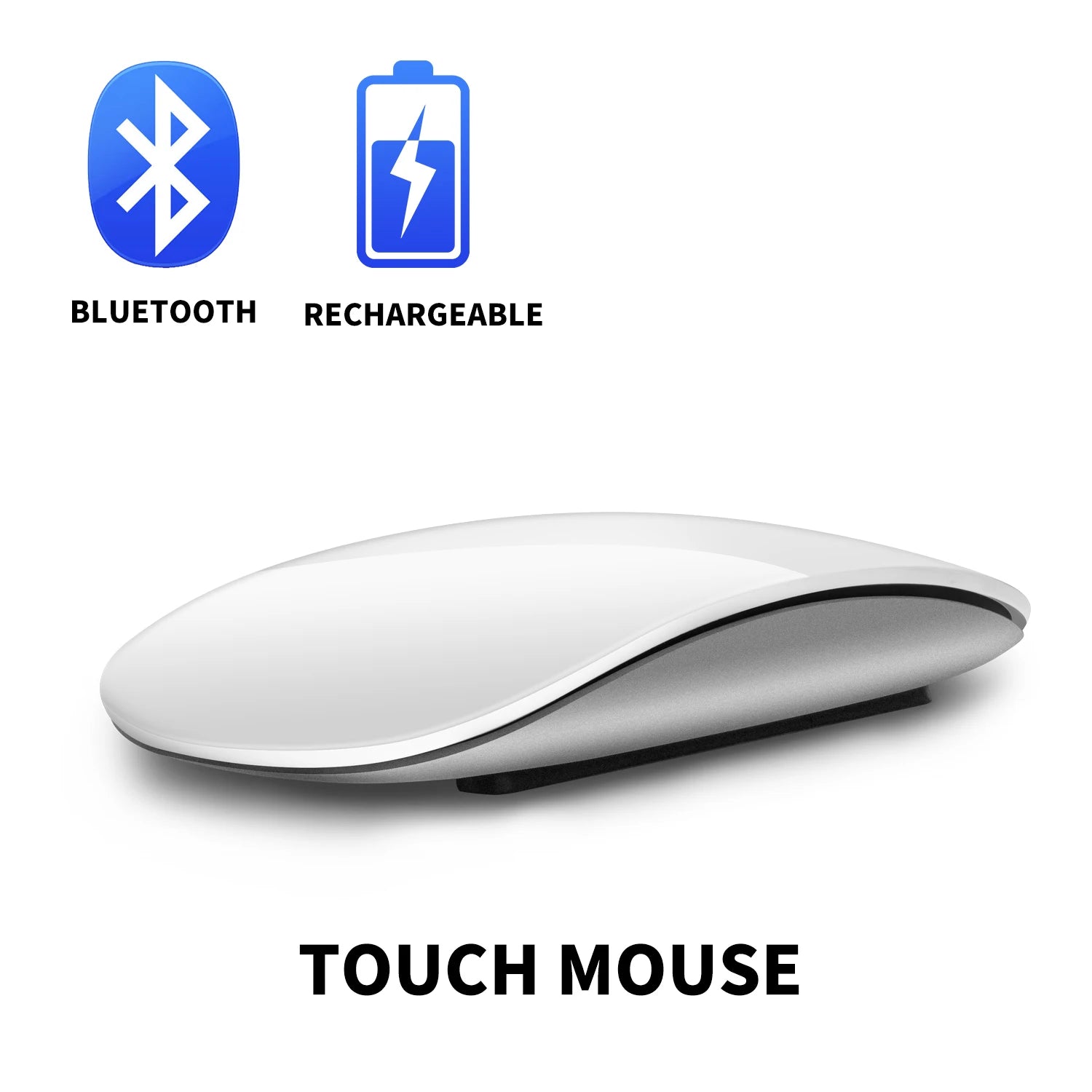 Bluetooth Wireless Mouse Rechargeable Silent Multi Arc Touch Mice Ultra-thin Magic Mouse For Laptop Ipad Mac PC Macbook