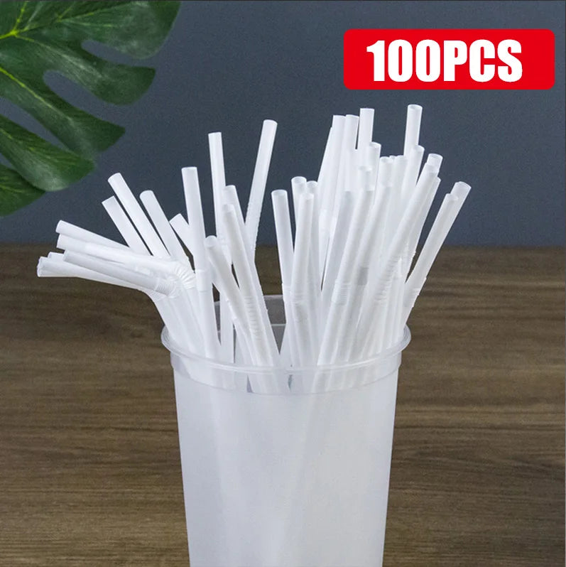 50-1000Pcs Multicolor Straw Drinking Kunststof Straws for Wedding Party Supplies Beverage Kitchen Cocktail Drinking Straws