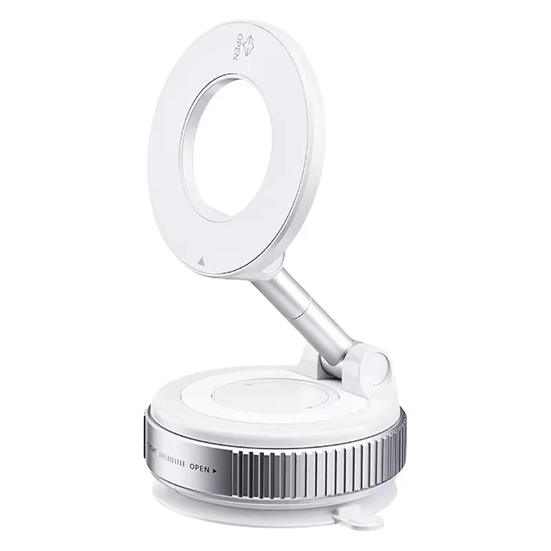 Car Mount Vacuum Magnetic Holder Foldable Strong Suction Stand For Cell Phone For iphone 16 15 12 13 14 Live Streaming