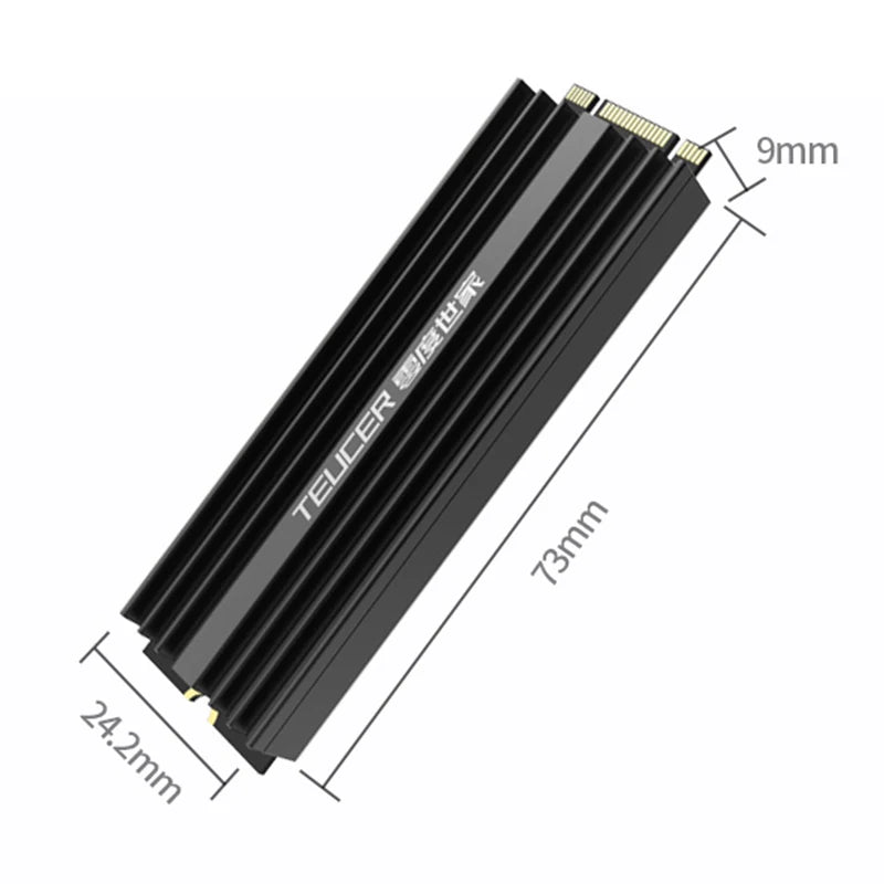M.2 SSD NVMe Heat Sink M2 2280 Solid State Hard Disk Aluminum Heatsink Gasket with Silicone Thermal Pad PC Accessories