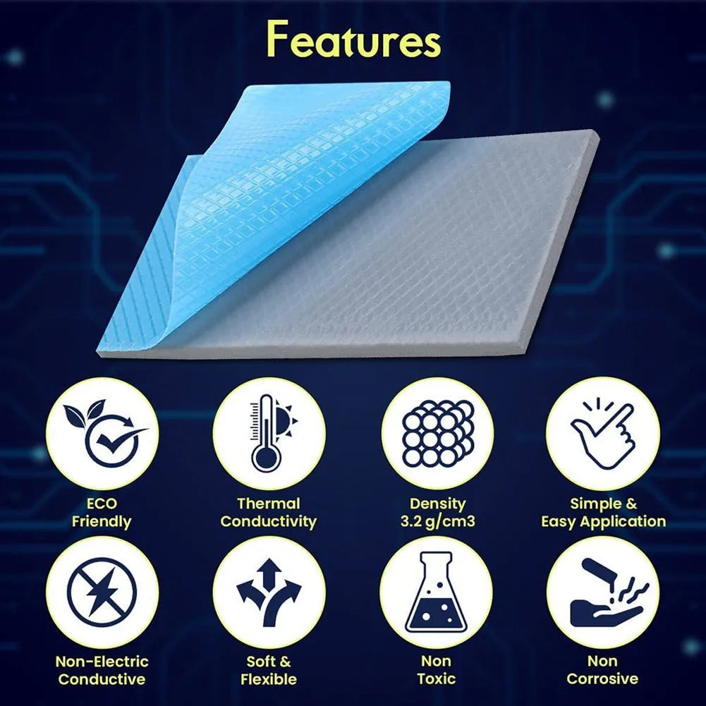 LDPCJ Thermal Pad CPU/GPU Graphics Card Motherboard high-performance Pad Heat Dissipation Silicone Pad Multi-Size